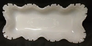 Bandeja de tocador antigua de vidrio de leche victoriana de colección, ¿plato delicioso? - Imagen 1 de 8