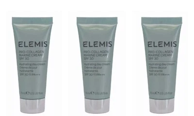 3x Elemis Travel Pro-Collagen Marine Cream SPF30 15ml - Brand New (45ml) - Image 1 of 2