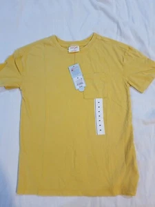 Kid's Short Sleeve T-Shirt W/Pocket - Cat & Jack Mustard Yellow M - Picture 1 of 6