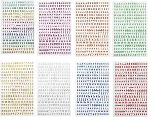 8 Sheets 3Mm Alphabet Stickers Mini Capital Lowercase Letter Stickers Colorful P - Picture 1 of 9