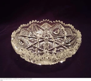 EAPG IMPERIAL GLASS CO. Nr. 212 NUCUT; Diamant mit Fächern Schale 5-1/2" 1912 - Bild 1 von 3