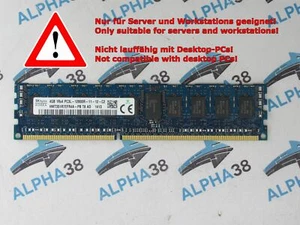 Skhynix 4 GB DDR3-1600 PC3L-12800R HMT351R7EFR4A-PB CL11 135V Server RAM - Picture 1 of 1