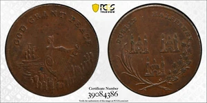 1790 Dublín Irlanda Medio Penny Token Dalton & Hamer 14 DH-14 PCGS AU-55 raro - Imagen 1 de 1