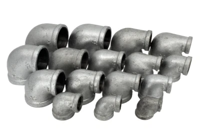 Galvanised Malleable Iron Reducing Elbow Pipe Fitting (BSP) - Image 1 of 3