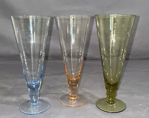 3 Harlequin Champagne/ Parfait Glasses Vintage Retro - 250ml - Picture 1 of 2