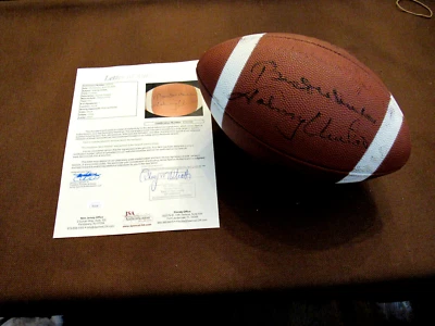 JOHNNY UNITAS BEST WISHES BALT COLTS HOF SIGNED AUTO VTG WILSON FOOTBALL JSA LOA - Image 1 of 4