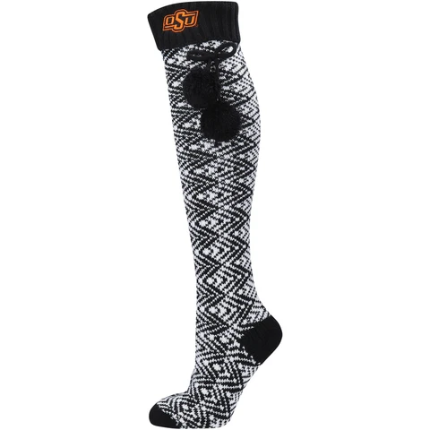 Women's ZooZatz Oklahoma State Cowboys Geometric Thigh High Socks Cover