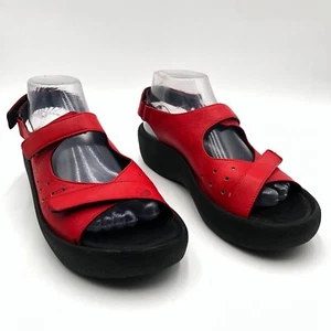 Wolky Singback Sandals Women's Size 9.5 Red Leather Starppy - Picture 1 of 9