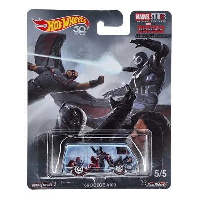 HOT WHEELS '66 Dodge A100 Pop Culture Marvel Concept Art Capt America FKY40 2018 - Image 1 of 2