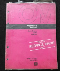 1976 ORIGINAL JOHN DEERE 2040 TRACTOR OPERATORS MANUAL MINT SEALED - Picture 1 of 2