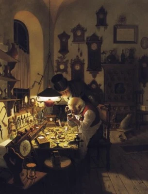 The Watchmaker by Vida Gabor Master Craftsman Genre Interior Realism Art Print - Image 1 of 2