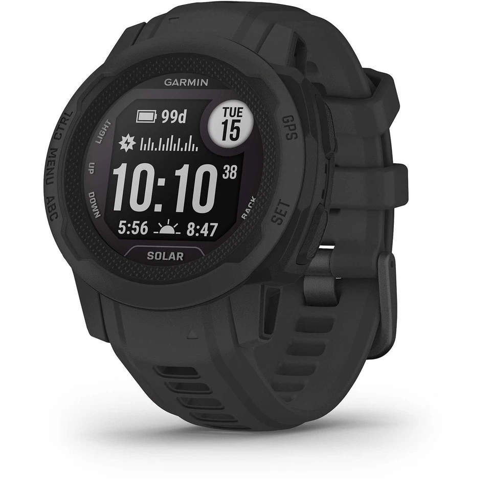 Garmin Instinct 2S 40mm Aluminiumgehäuse -Schwarz mit Schwarzes Sport-Silikonband (GPS) (010-02564-00)