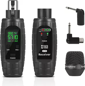 U95 Wireless XLR Transmitter and Receiver Wireless Microphone Adapter, UHF Wirel - Picture 1 of 8