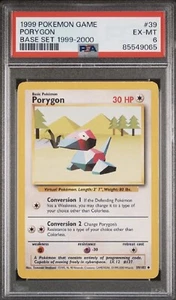 PSA 6 EX-MT Porygon SHADOWLESS Pokemon Base Set 1999 39/102 - Imagen 1 de 2