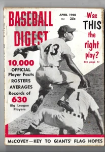 1960 APRIL Baseball Digest magazine Charlie Neal Los Angeles Dodgers VGNL - Picture 1 of 1