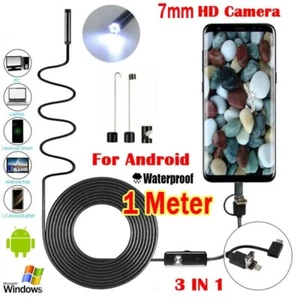 6LED USB Snake Endoscope Borescope HD Inspection Camera Scope for Android Type C - Picture 1 of 24