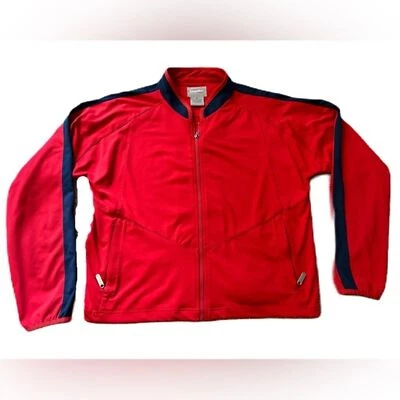 Bolle Size M Red Full Zip-Up Athleisure Jacket Tennis Golf Pickleball - Imagem 1 de 4