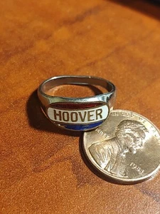Herbert Hoover Campaign Ring 1920s President SmallRed white + blue enamel nice! - Picture 1 of 6