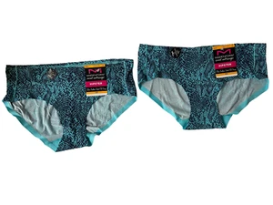 Lot 2 NWT MAIDENFORM SWEET NOTHINGS SMOOTH HIPSTER Panty 5/S Blue Animal Print - Picture 1 of 4