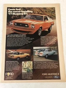 1977 Ford Mustang Vintage Print Ad Advertisement   pa15 - Picture 1 of 2