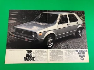 1978 VOLKSWAGEN SCIRACCO VW ORIGINAL PRINT AD ADVERTISEMENT 2 PAGE A2 - Picture 1 of 1