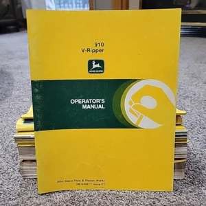 Manual de operador original OEM para John Deere 910 V-Ripper OM-A46677 edición E3 - Imagen 1 de 4