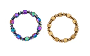 Hämatit Stretch Armband - Multi oder Gold - Bild 1 von 5