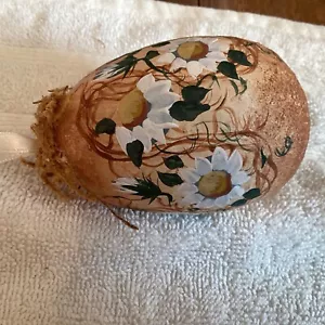 Vintage Handpainted Hollow Decorative Easter Goose Sized Egg - Picture 1 of 5