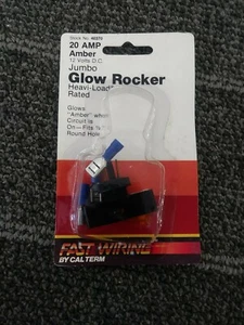 Calterm Automotive SPST On Off Amber Glow Jumbo Rocker Switch #40370 - Picture 1 of 2