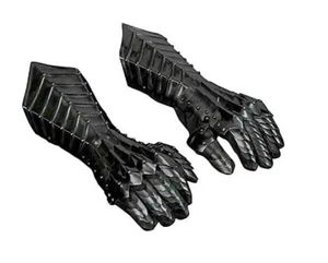 Black Antique Nazgul Gauntlets Steel Medieval armor Gloves ~ Crusader Larp Gaunt - Picture 1 of 4