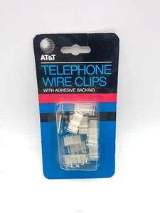 AT&T Telephone Wire Clips With Adhesive Backing JD - Afbeelding 1 van 2