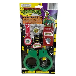 Vtg New 1990's Gordy Toy TMNT Teenage Mutant Ninja Turtles Crimefighter Set NOS - Picture 1 of 17