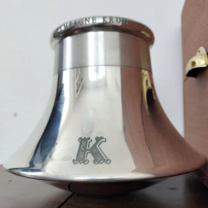KRUG Champagne Ice Bucket Pail & Wooden Box - Rare Collectible Item - Picture 1 of 8