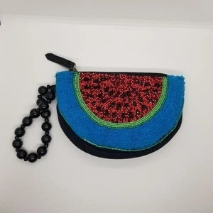 Perlen Wassermelone Reißverschluss Armband Clutch - Bild 1 von 4