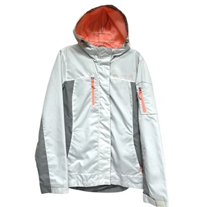 Free Country Athletex White Peach Windbreaker Hooded Full Zip Regenjacke gefüttert S - Bild 1 von 15