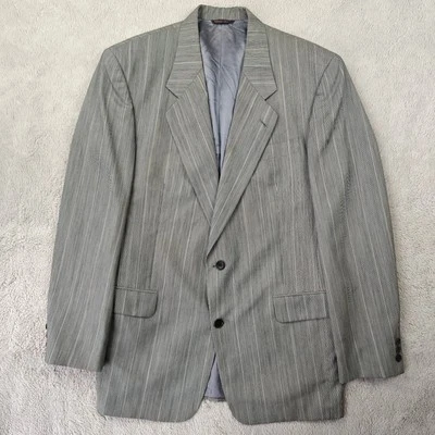 Blazer Boss Hugo Boss Corleone Para Hombre 40L Gris Rayas Lana Sin Ventilación Traje Chaqueta Foto 1 de 4