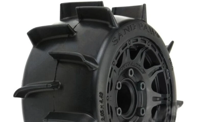 Pro-Line PRO1016010 Sand Paw LP 2.8 Tires MTD Raid Black 6x30 F/R - Image 1 of 1