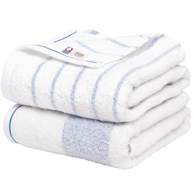 Toalla de baño Bloom Imabari certificada borde natural juego de 2 piezas en Japón (B Foto 1 de 4