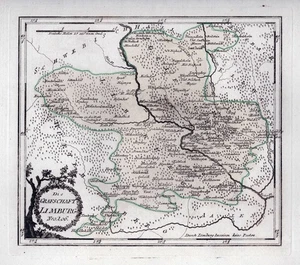 Condado de Limburgo Gaildorf Gschwend Adelmannsfelden Obersontheim mapa Reilly - Imagen 1 de 1