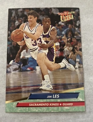 1992-93 Fleer Ultra - #350 Jim Les Sacramento Kings  - Image 1 of 2