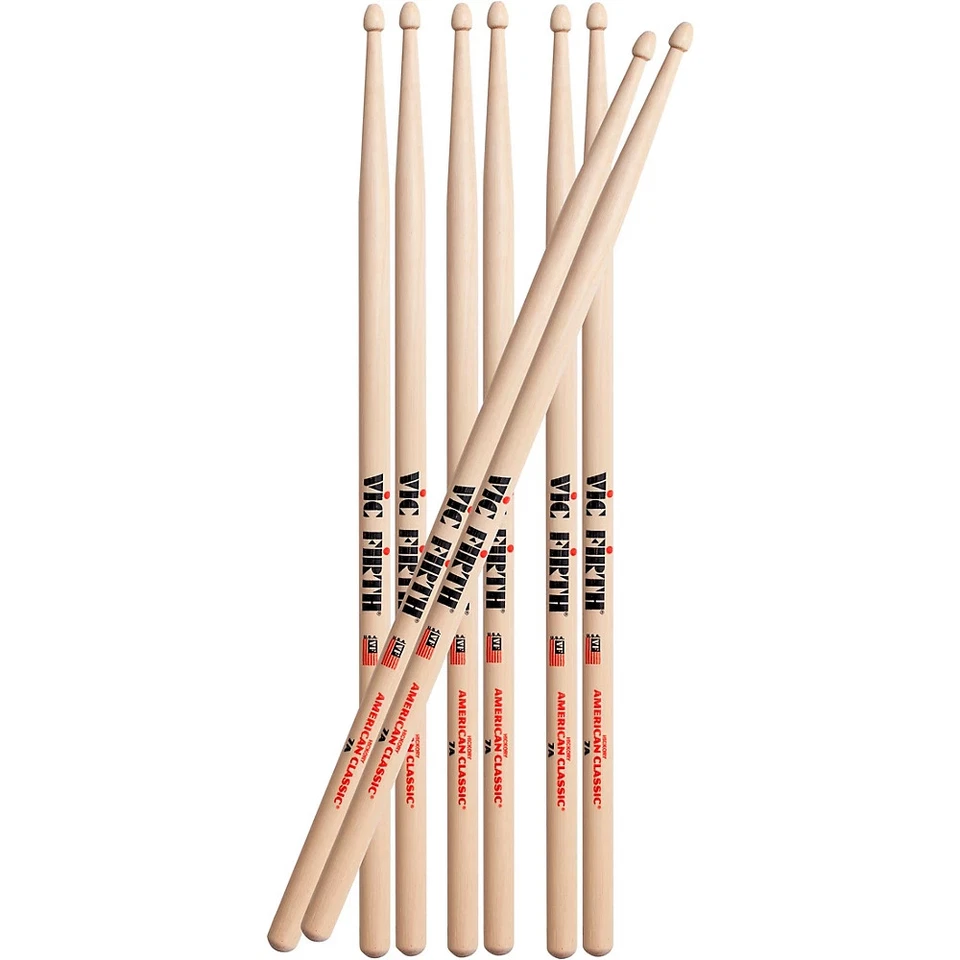 Vic Firth купить 3 пары 7A барабанные палочки, получить 1 бесплатно - Изображение 1 из 1