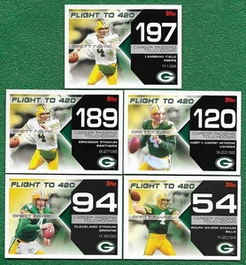 Lote de tarjetas 2007 Topps Chrome Brett Favre Flight To 420 (5) Green Bay Packers Salón de la fama - Imagen 1 de 2
