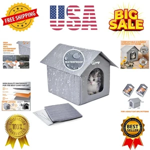 Isoliertes Outdoor Katzenhaus mit 4 Bonus Dämmplatten - Wetterbeständig... - Bild 1 von 10