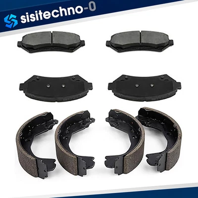 Pastillas de freno delanteras y traseras de cerámica y zapatas de tambor para Chevrolet Venture 2000 2001 Foto 1 de 2