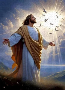 Rompecabezas de ovejas Christian Jesús para adultos 1000 piezas, arte religioso... - Imagen 1 de 3