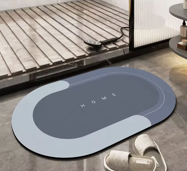 Серый «домашний» коврик для ванной, быстросохнущие коврики для ванной, суперабсорбирующий коврик для гостиной - Изображение 1 из 2