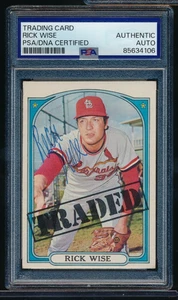 1972 TOPPS #756 Rick Wise signed auto autograph PSA/DNA ex high # - Picture 1 of 2