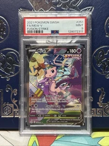 Pokemon Fusion Strike Mew V 251/264 Alternative Art Alt Holo Foil PSA 9 MINT - Bild 1 von 2