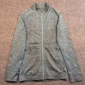 EUC Figs Contourknit On-Shift Damen XS durchgehender Reißverschluss tailliert Tech Scrub Jacke grau - Bild 1 von 14