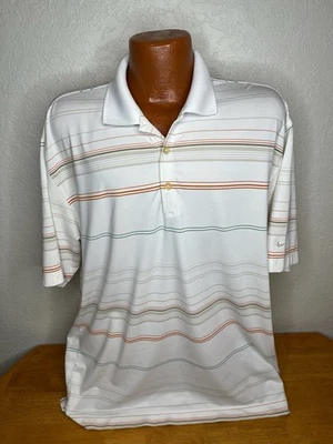 Men's Nike Golf  Fit Dry S/S Polo/Golf Shirt Large L Striped - Polyester - Image 1 of 4